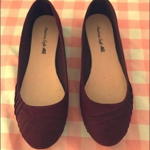 Burgundy flats from Payless size 9W